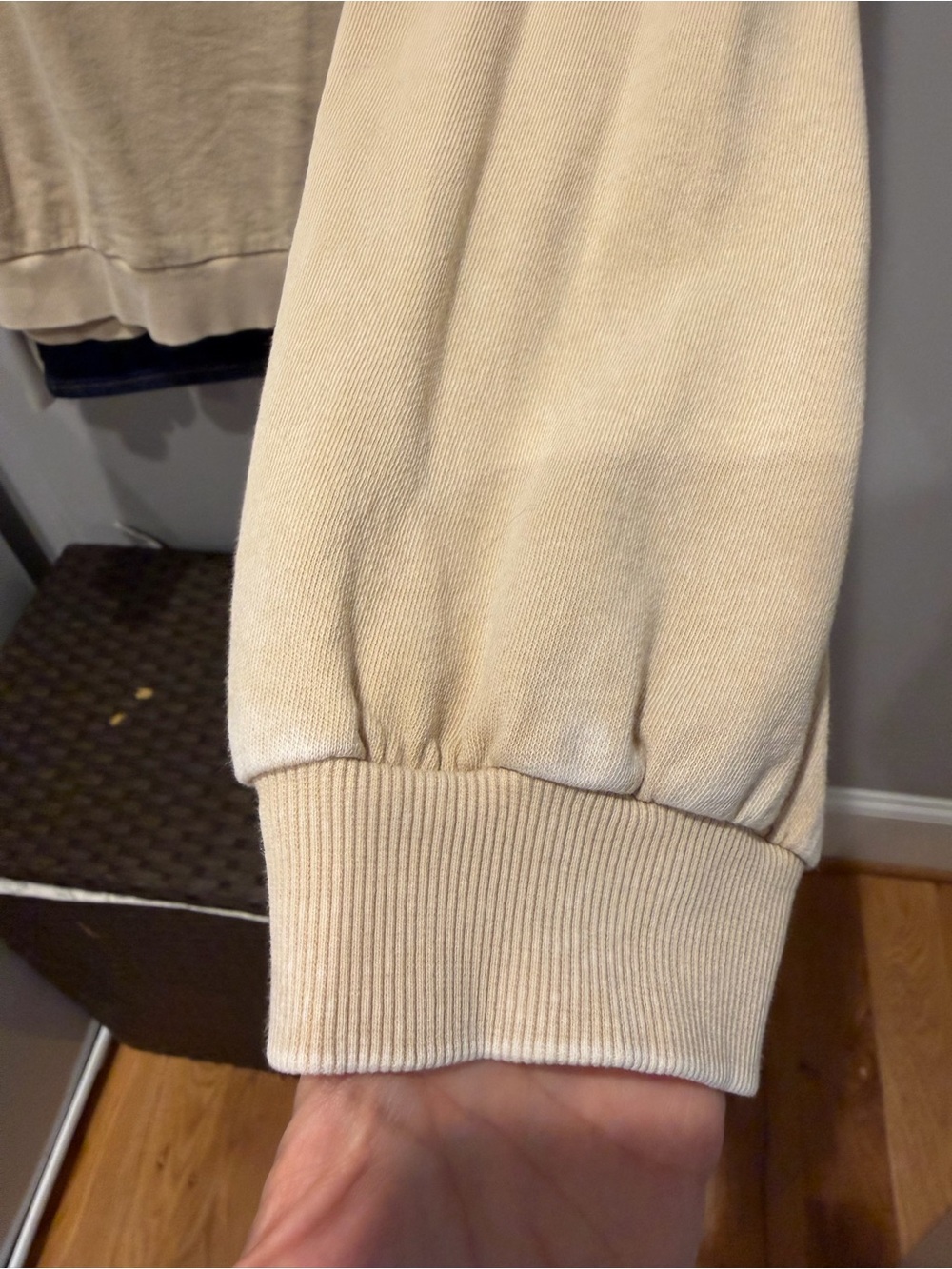 easel Cream Ribbed Neck Pullover - Picture 4 of 6